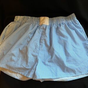 Blue Striped Women's Shorts